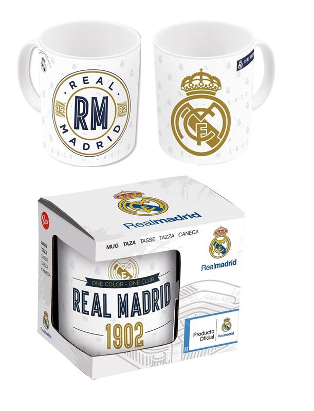 Taza cerámica blanca Real Madrid