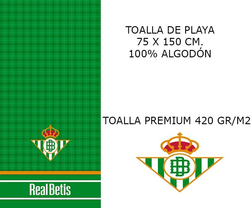 Toalla Real Betis Balompié algodón
